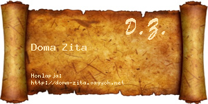 Doma Zita névjegykártya