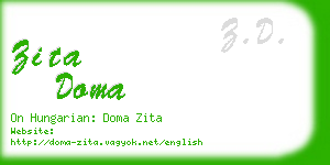 zita doma business card